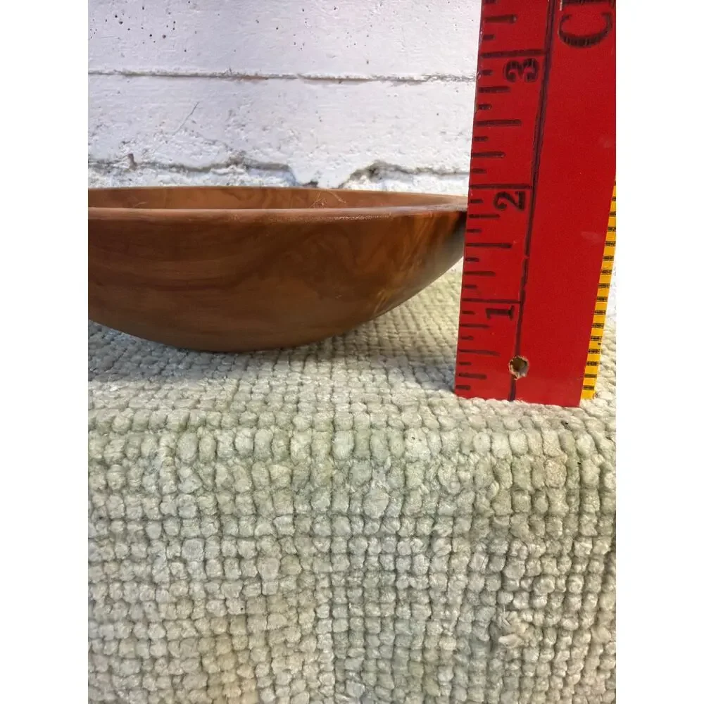 Great Alaskan Bowl Co Wolf Wooden Bowl 8” Hand Turned Cherry Wood Serving Bowl